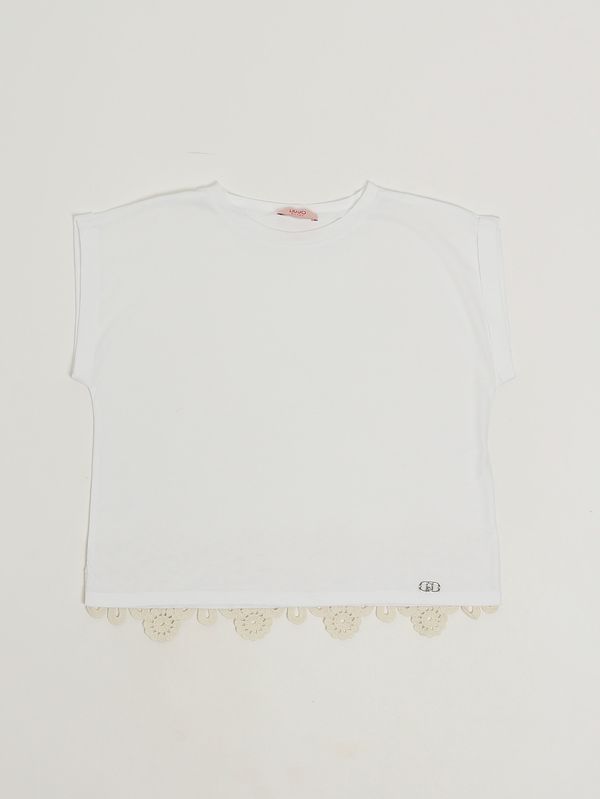 1. Camiseta de algodón para niña Blanco Liu Jo ga6047js003