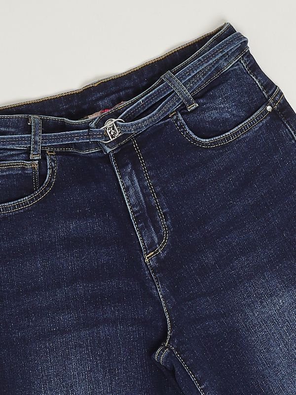 3. Vaqueros para niña en mezcla de algodón elástico Azul denim Liu Jo ga6079d5051