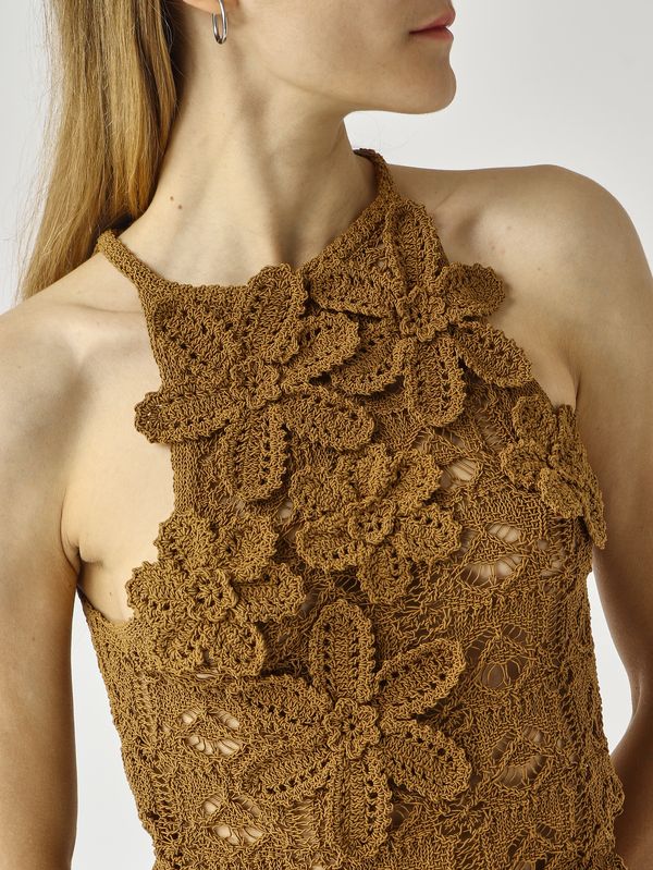 10. Top femme au crochet Bronze Pinko 106863a3b8