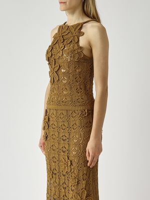 6. Top femme au crochet Bronze