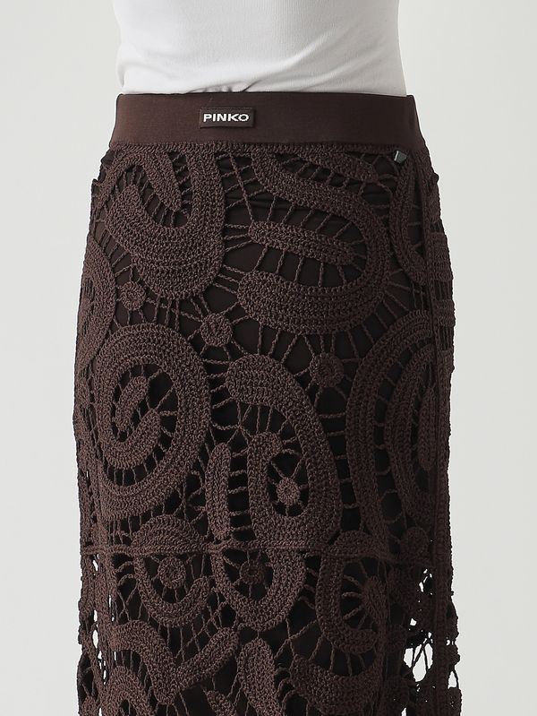 5. Damenrock Maestrale, gehäkelt Braun Pinko 106353a354