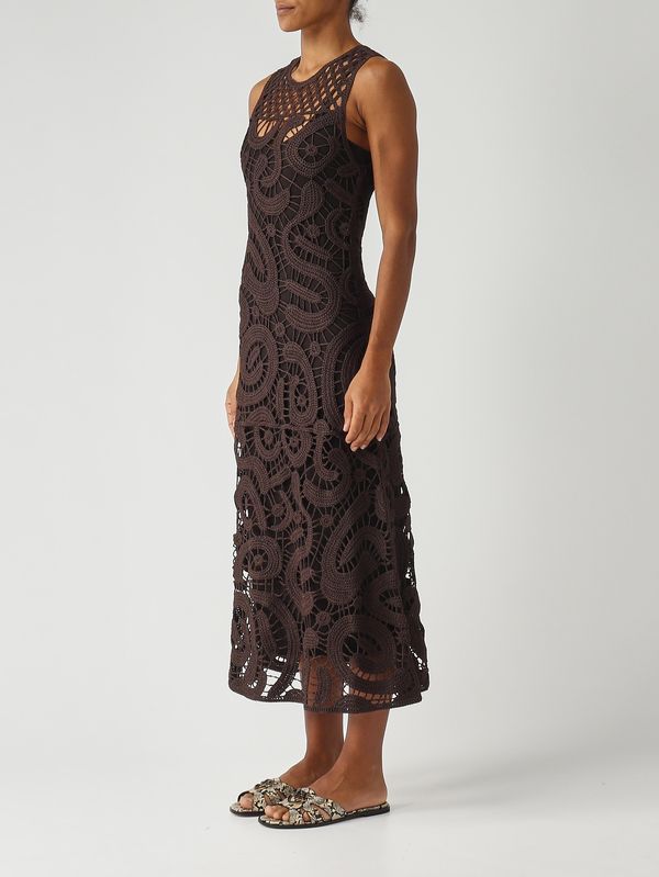 3. Damenkleid Bufera in Häkeloptik Braun Pinko 106361a354