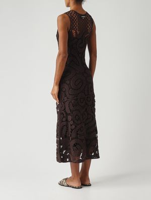 4. Damenkleid Bufera in Häkeloptik Braun