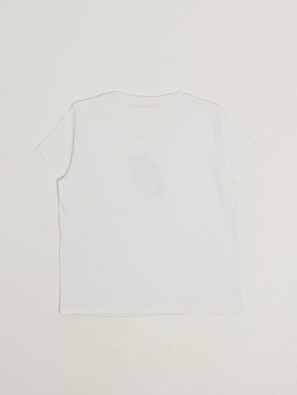2. Camiseta de niña de algodón elástico Blanco coral Liu Jo ga6097js003