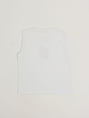 2. Camiseta de niña de algodón elástico Blanco coral