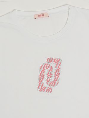 3. Camiseta de niña de algodón elástico Blanco coral