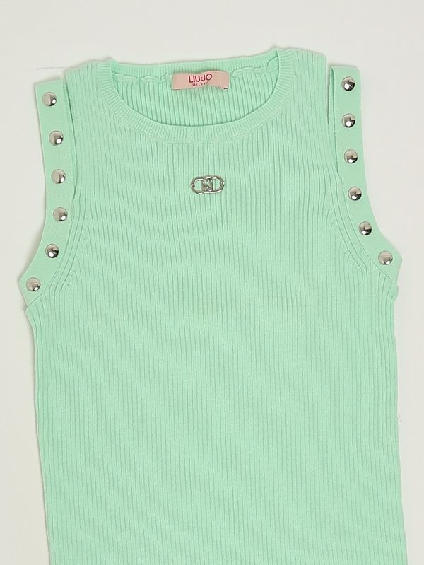 3. Abito bambina in maglia Verde Liu Jo ga6108ma74r