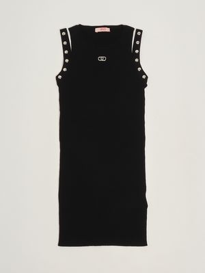 1. Strickkleid für Mädchen Schwarz