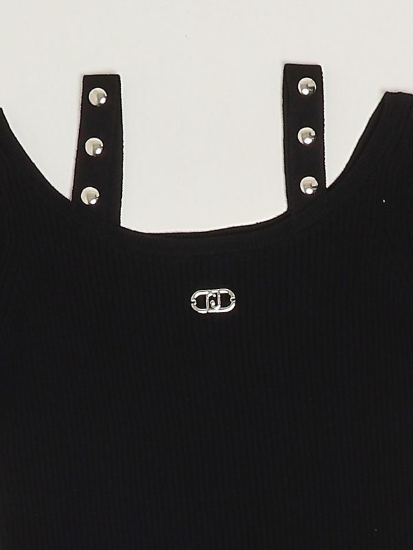 3. T-shirt en maille pour fille Noir Liu Jo ga6109ma74r