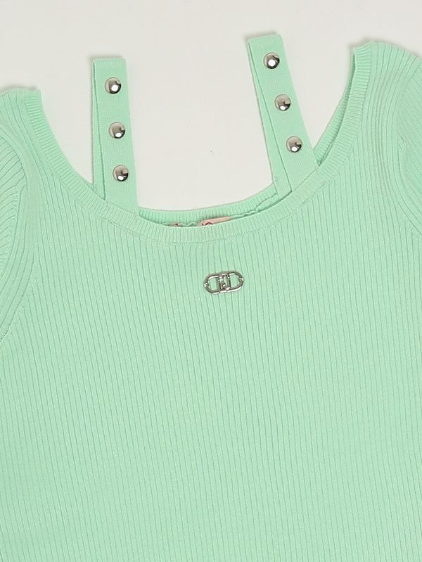 3. Strick-T-Shirt für Mädchen Grün Liu Jo ga6109ma74r