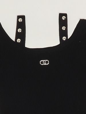 3. T-shirt en maille pour fille Noir