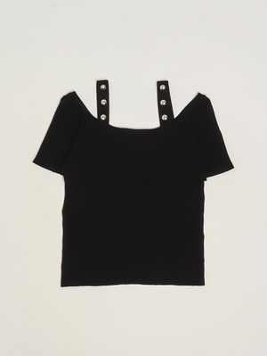 2. T-shirt en maille pour fille Noir