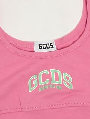 3. Mädchen-Top aus Stretch-Baumwolle Rosa-Grün