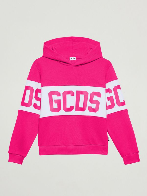 Sudadera para niño de mezcla de algodón Fucsia-Blanco GCDS