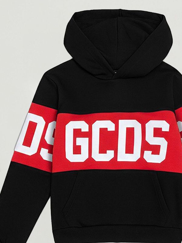 3. Sudadera para niño de mezcla de algodón Negro-Rojo GCDS z0ujqe583f004