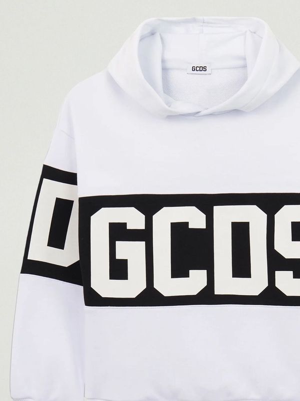 3. Sudadera para niño de mezcla de algodón Blanco y Negro GCDS z0ujqe583f004