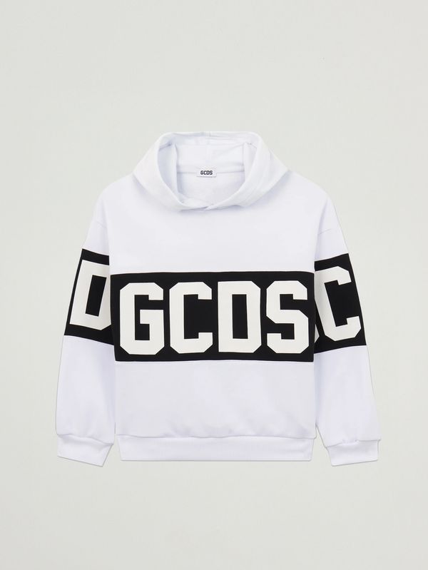 Sudadera de niño de mezcla de algodón Blanco-Negro GCDS