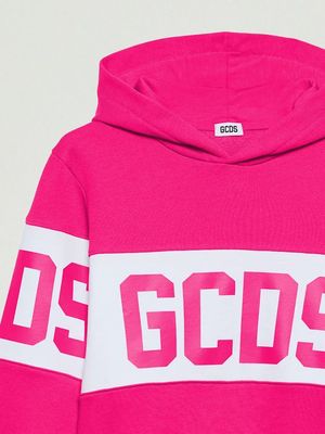 3. Sudadera de niño de mezcla de algodón Fucsia-Blanco