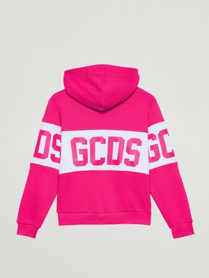2. Sudadera de niño de mezcla de algodón Fucsia-Blanco