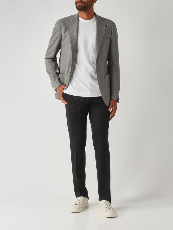 2. Pantalone uomo Icoman in jersey di misto lana Nero Tagliatore pnewmantgt340286n3332