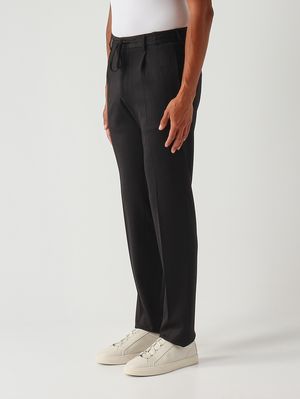 3. Pantalone uomo Icoman in jersey di misto lana Nero