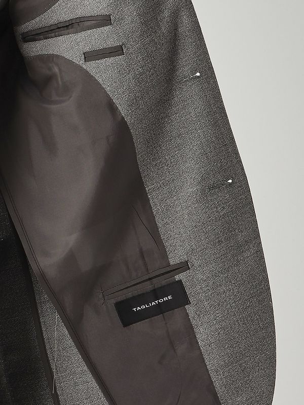 5. Blazer uomo Vesuvio in lana super 110's stretch Grigio Tagliatore 1svs22kpe060069g5042