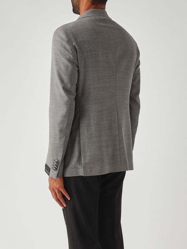 4. Blazer uomo Vesuvio in lana super 110's stretch Grigio Tagliatore 1svs22kpe060069g5042