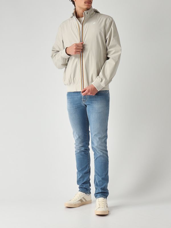 2. Herrenjacke Arsene Stretch Dot aus technischem Stretchgewebe Beige K-Way k3157bw