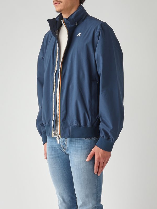 3. Giacca uomo Arsene Stretch Dot in tessuto tecnico stretch Blu Indigo K-Way k3157bw