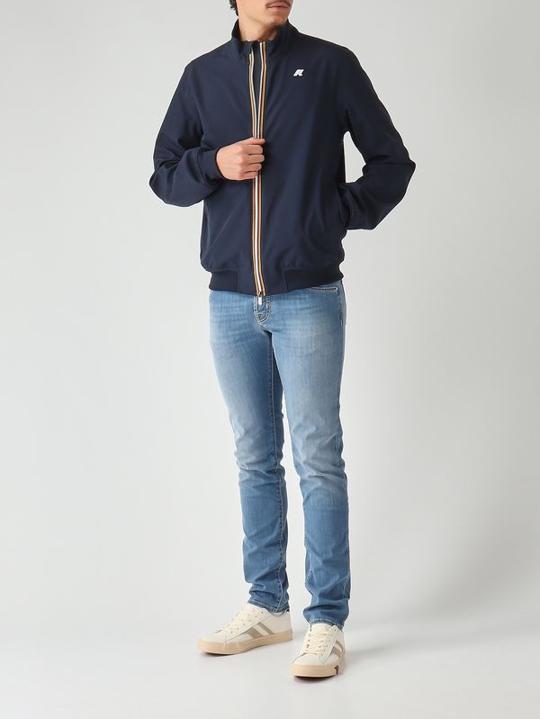 2. Chaqueta de hombre Arsene Bonded en tejido técnico de 3 capas Azul marino K-Way k5123hw