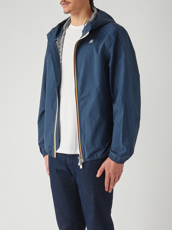 3. Chaqueta de hombre Jack Stretch Dot en tejido técnico elástico Azul índigo K-Way k5127qw