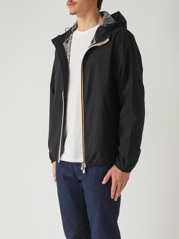 3. Veste Jack Stretch Dot en tissu technique extensible pour homme Noir K-Way k5127qw