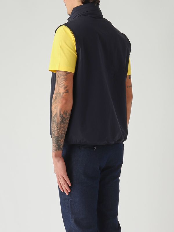 4. Men's Valene Stretch Dot gilet in stretch technical fabric Navy K-Way k5127sw