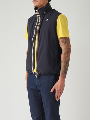 3. Men's Valene Stretch Dot gilet in stretch technical fabric Navy