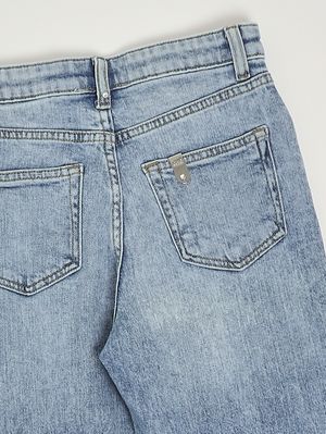3. Jeans bambina in cotone stretch Denim Chiaro