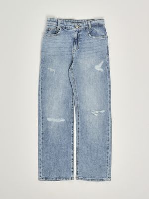 1. Jeans bambina in cotone stretch Denim Chiaro