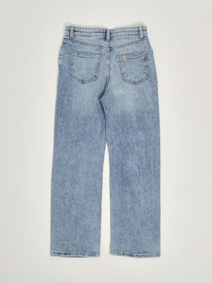 2. Jeans bambina in cotone stretch Denim Chiaro