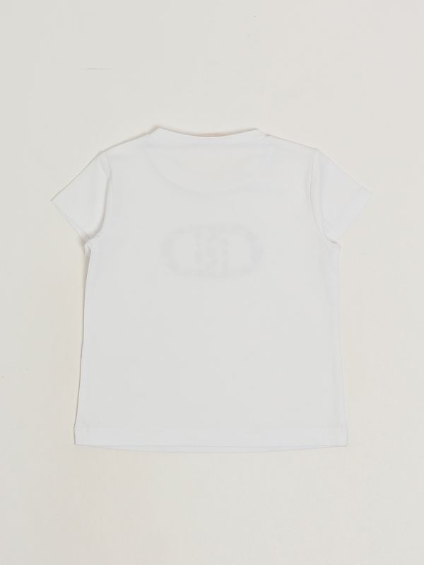 2. Mädchen-T-Shirt aus Stretch-Baumwolle Weiß Liu Jo ka6017js003