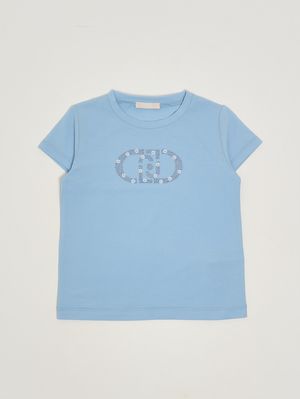 1. Camiseta de niña de algodón elástico. Azul