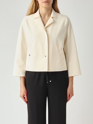 1. Damenjacke aus Stretch-Jersey Elfenbein