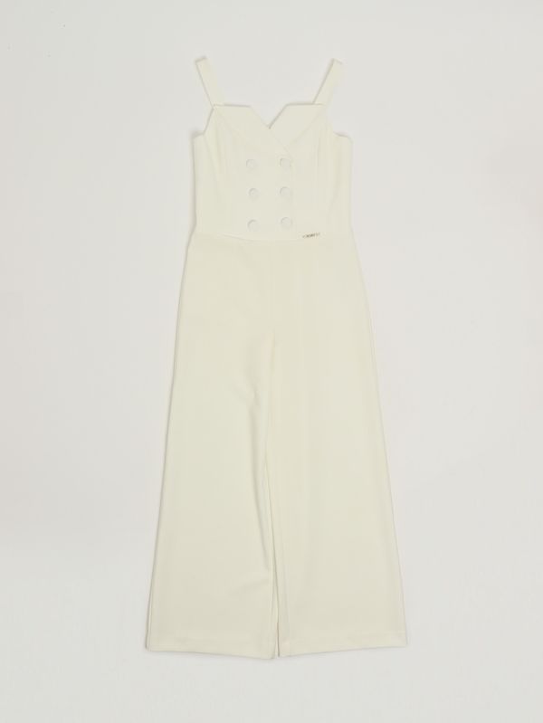 Mono para niña en crepé Blanco Twinset