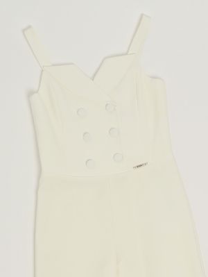 3. Mono para niña en crepé Blanco