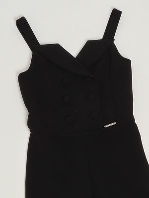3. Girls' crepe jumpsuit Black