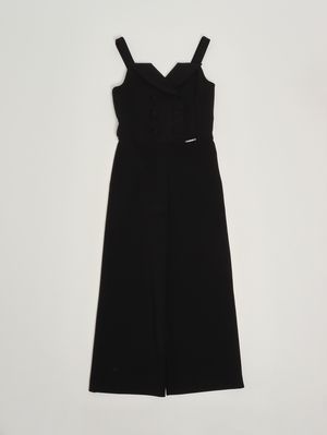 1. Girls' crepe jumpsuit Black