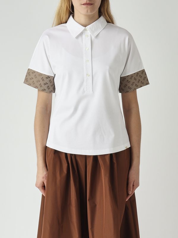 1. Damen-Poloshirt aus Baumwolle Weiß Herno jpl00122d52063