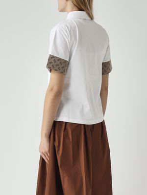 4. Damen-Poloshirt aus Baumwolle Weiß