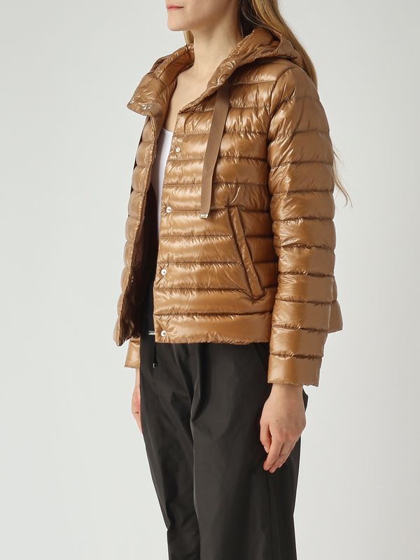 Herno Women's ultralight nylon jacket - Camel | Caposerio.com