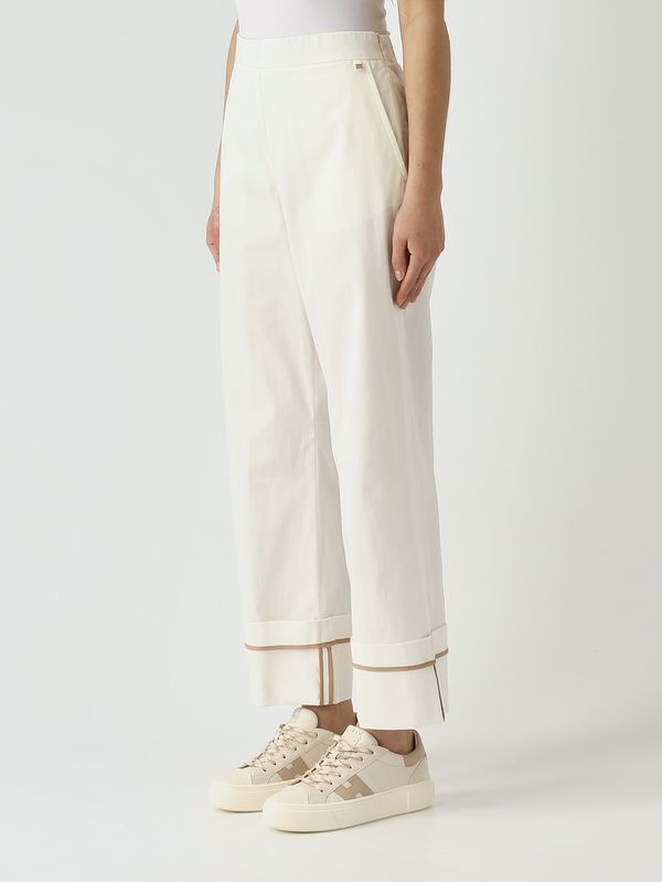 3. Pantalon femme en coton Blanc Herno pt000206d13238