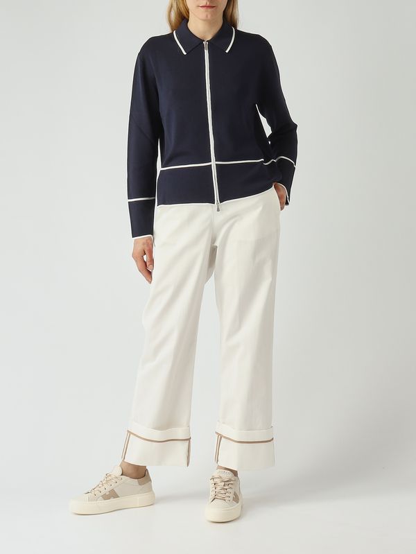 2. Pantalon femme en coton Blanc Herno pt000206d13238