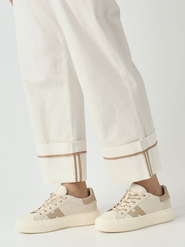 5. Pantalon femme en coton Blanc Herno pt000206d13238